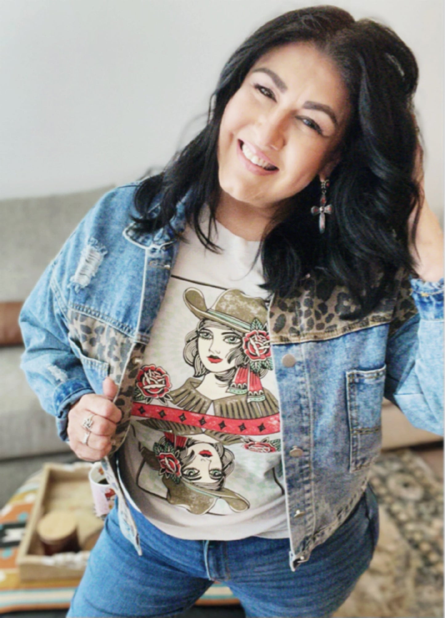 Cowgirl Rose Rodeo Queen Tee