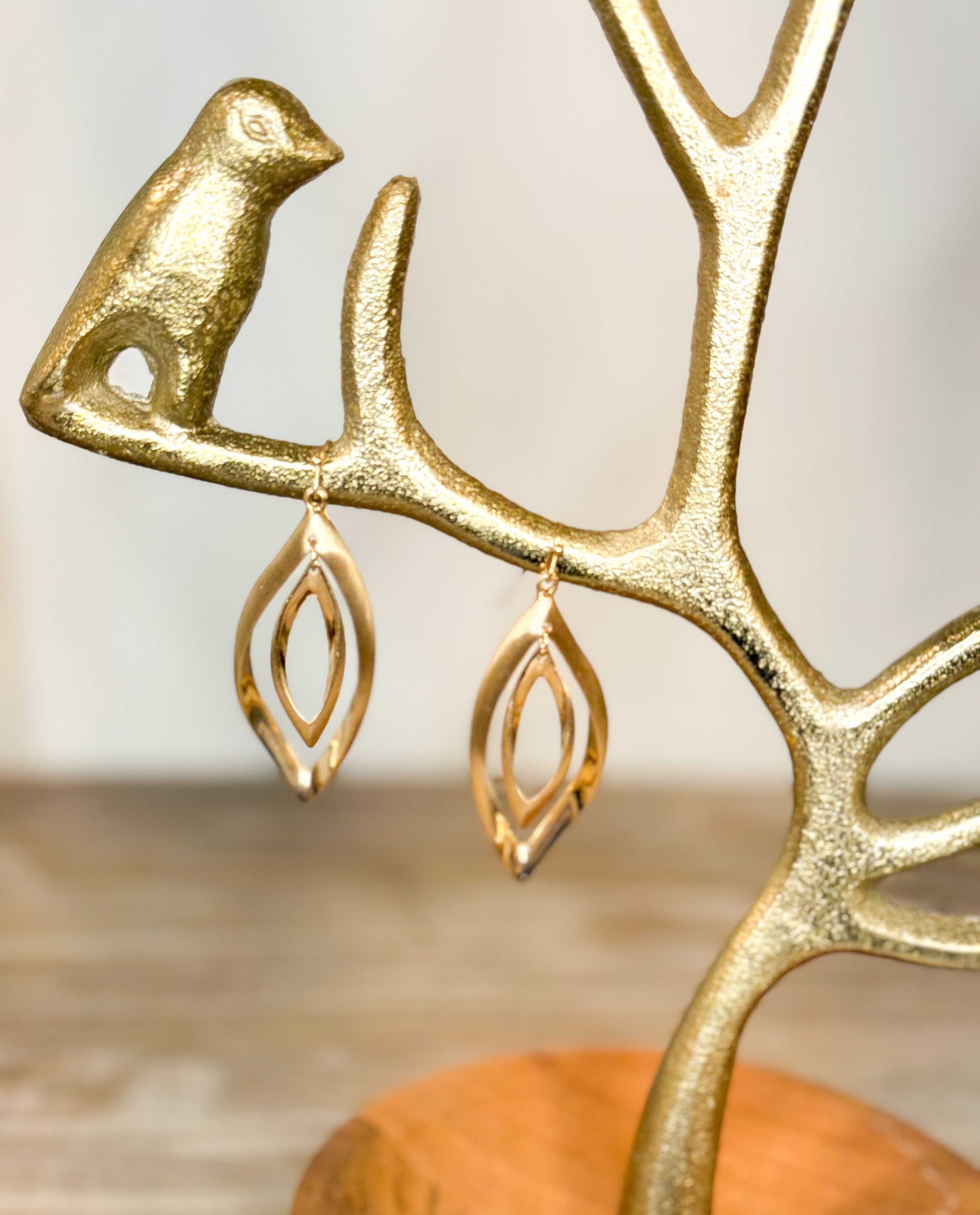 Gold Dangle Drop Earrings