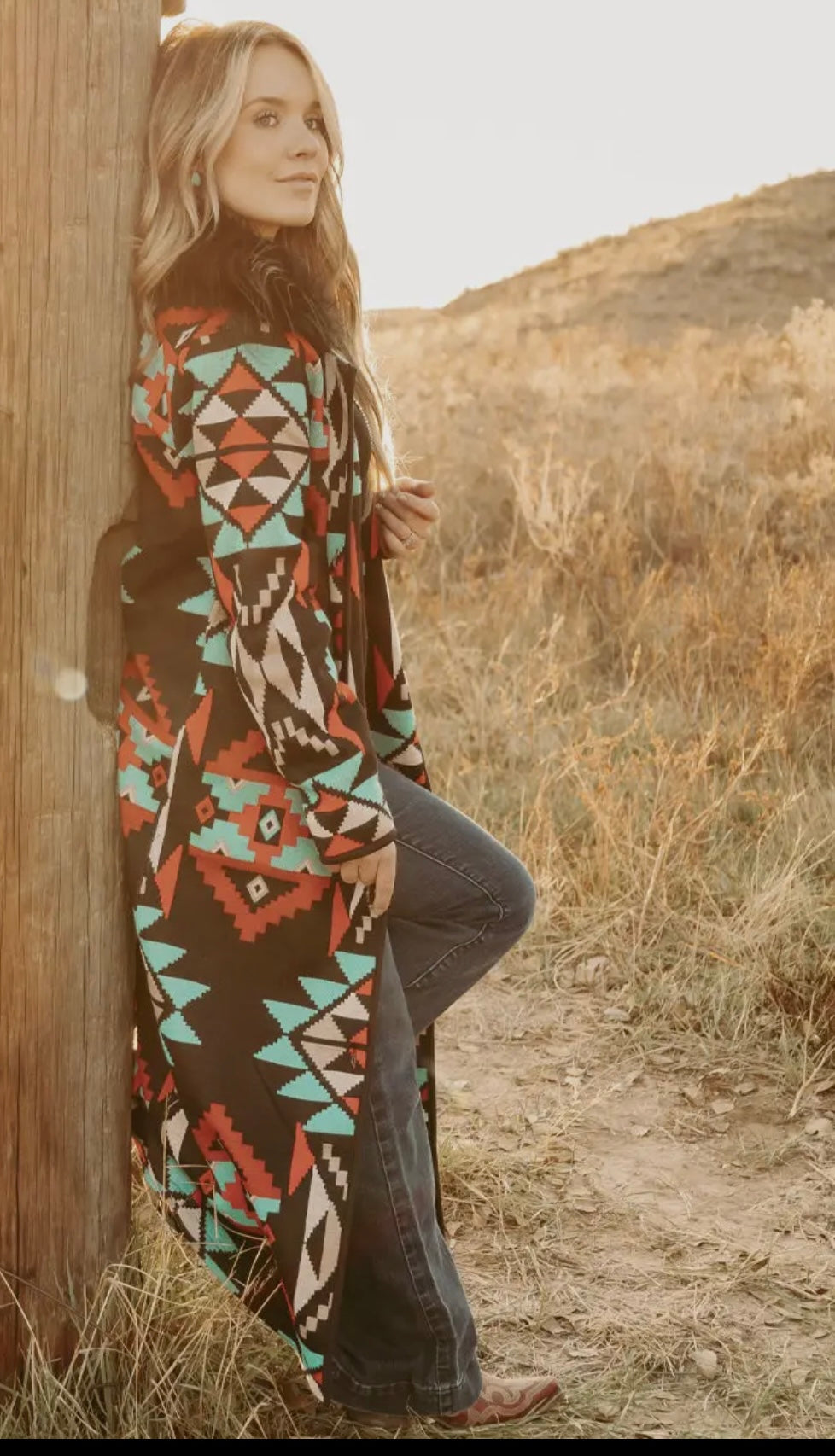 Azteca Chic Knit Duster