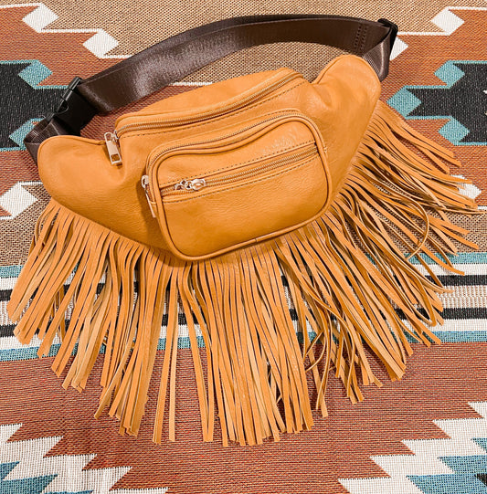 Southwest Mustard Yellow Fringe Fanny Pack-SOLD OUT