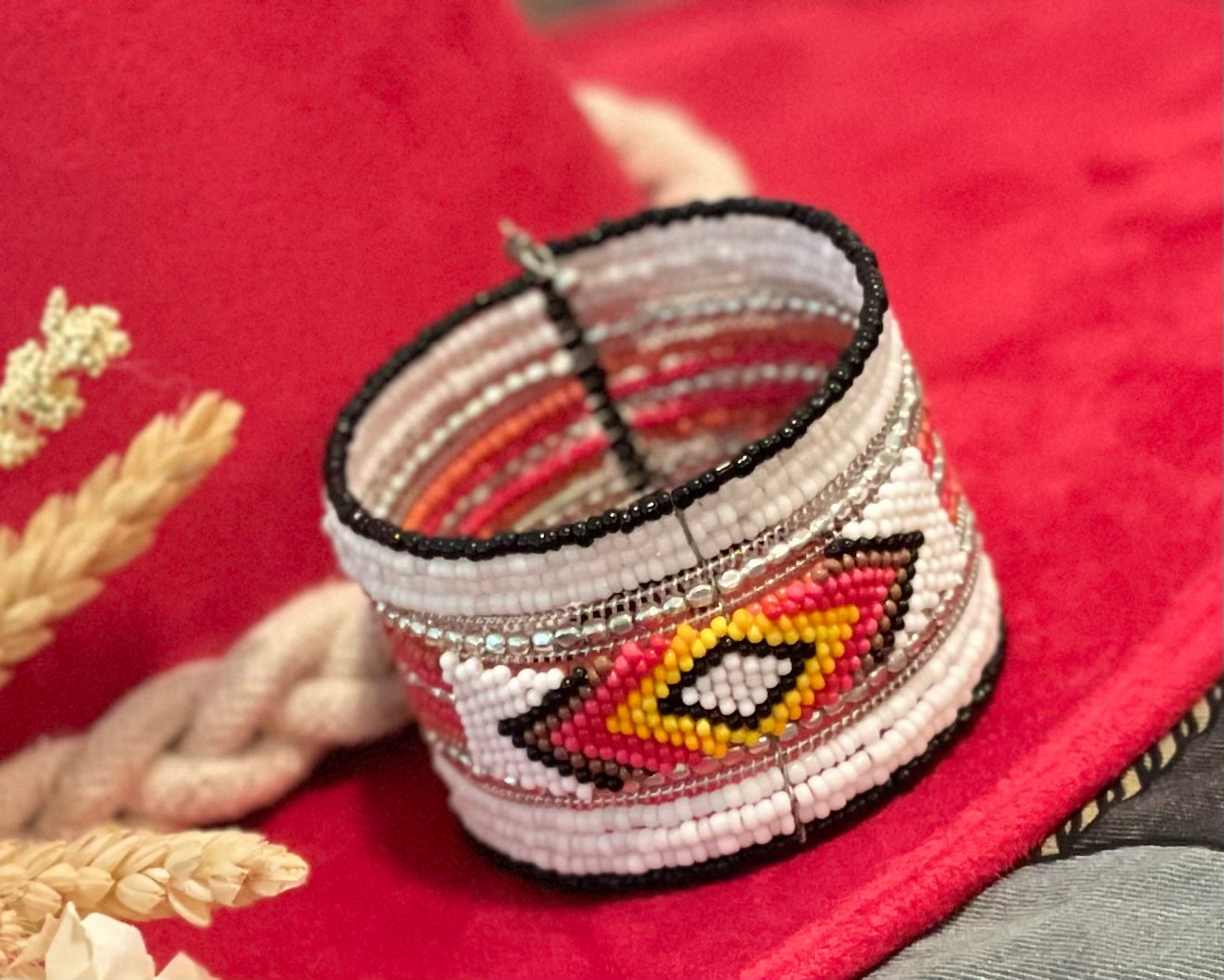 Papago Park Sunrise Wide Beaded Bracelet