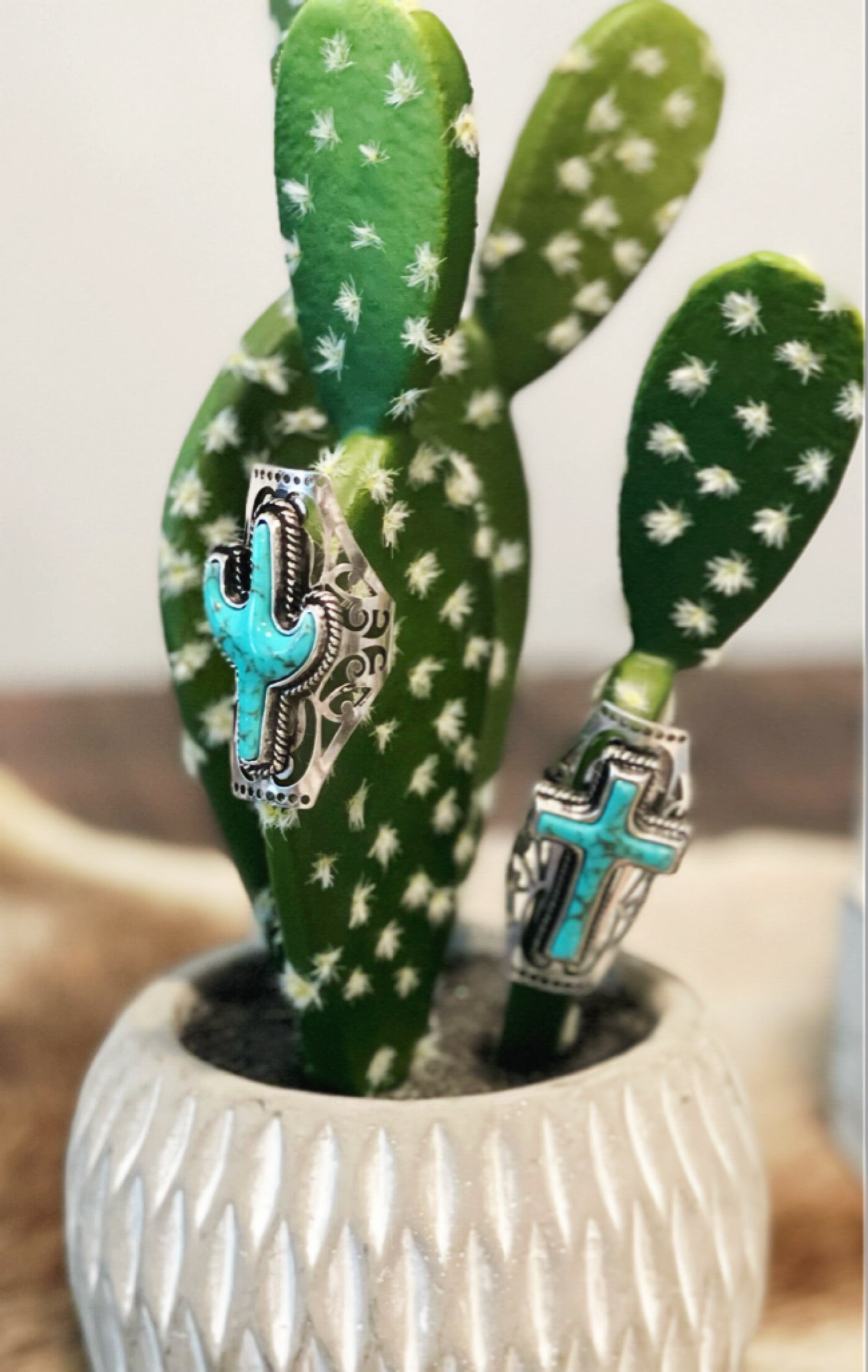 Western Cross Turquoise Ring (SALE)