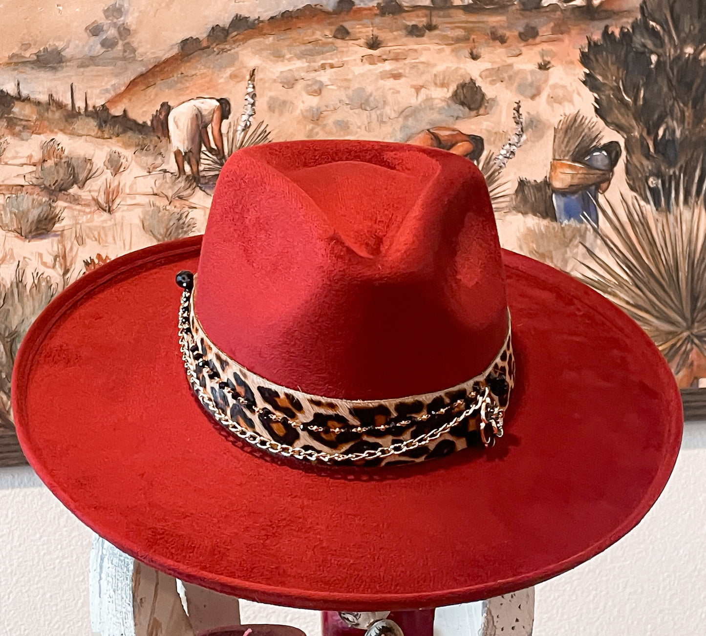 HAT BAND - Black & Gold Leopard-SOLD
