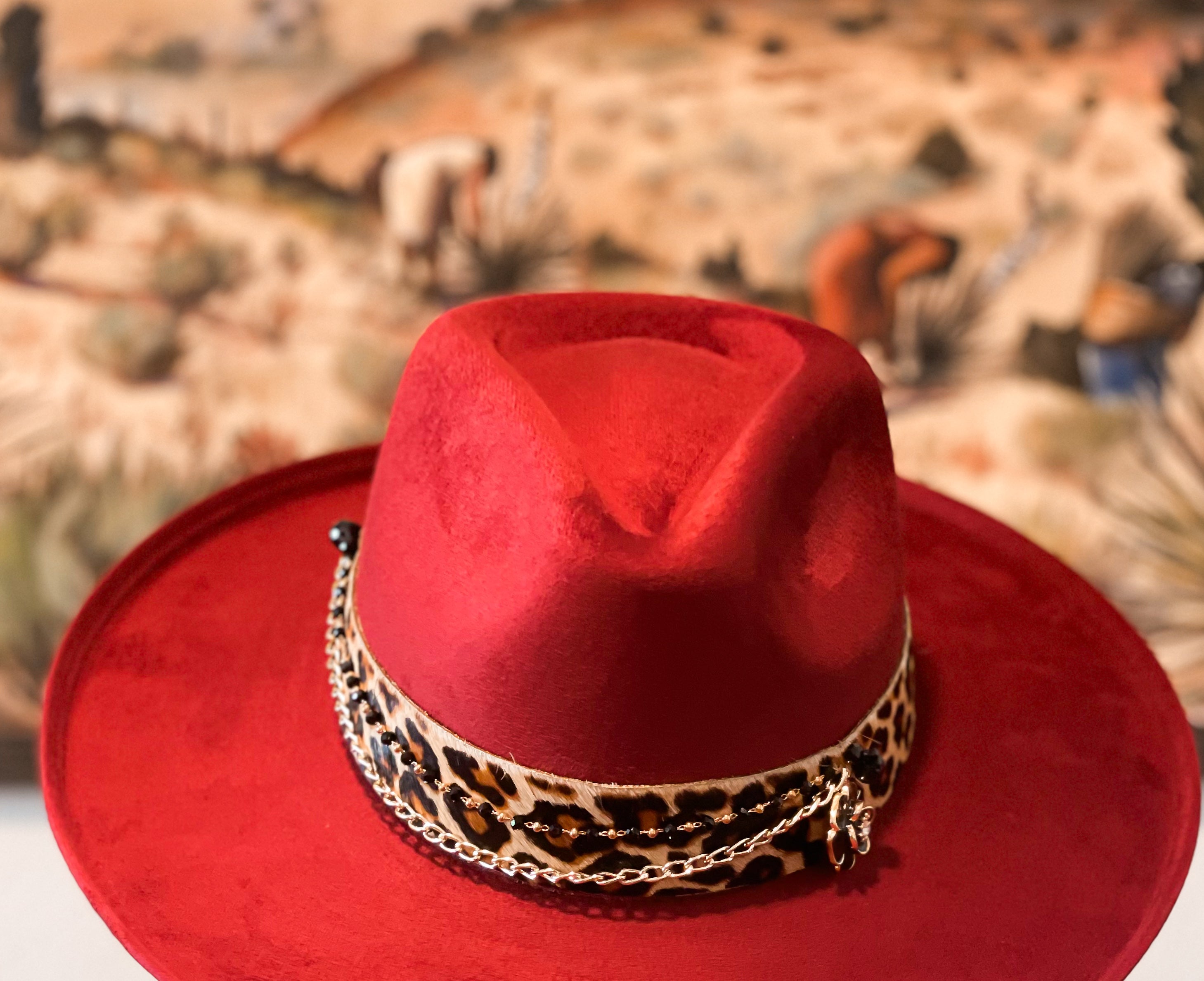 HAT BAND - Black & Gold Leopard-SOLD