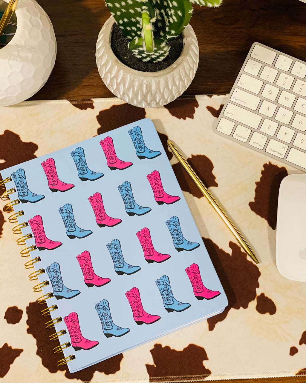 Laredo Cowgirl Boots Wirebound Hardcover Journal