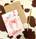 Western Cowgirl Blank Greeting Card