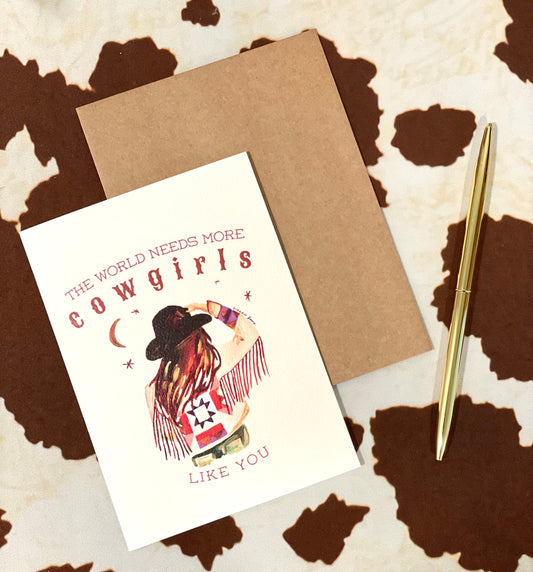 Western Cowgirl Greeting Card