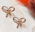 Rope Bow Stud Earrings