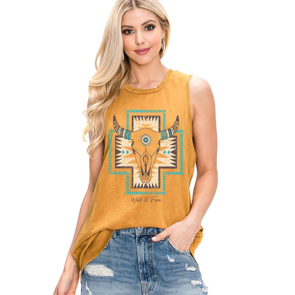 Cow Skull Tank Top